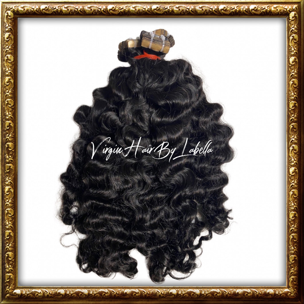 Raw Indian Natural Curly Tape Ins
