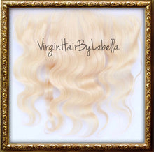 Load image into Gallery viewer, RAW INDIAN BLONDE &amp; 613 PERUVIAN BLONDE WAVY 13x4 LACE FRONTAL
