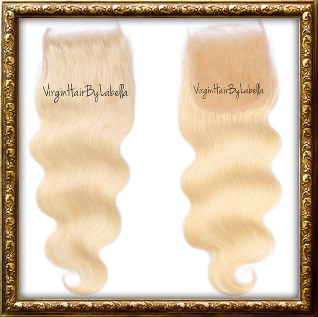 5x5 RAW INDIAN BLONDE & 613 BLONDE SWISS LACE CLOSURES
